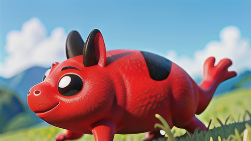 赤と黒の鮮やかなボディ