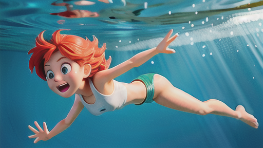 活発に泳ぐ愛らしい姿