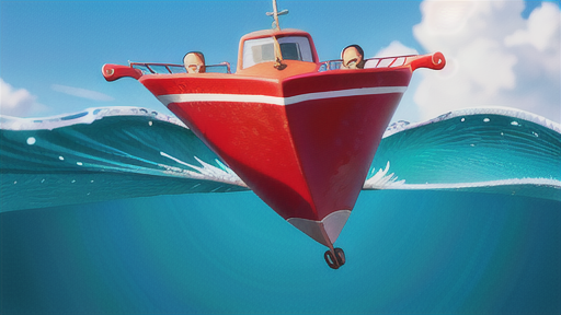 鮮やかな赤いラインが特徴