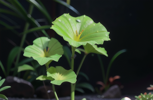 トロピカルな雰囲気を醸し出す美しい水草